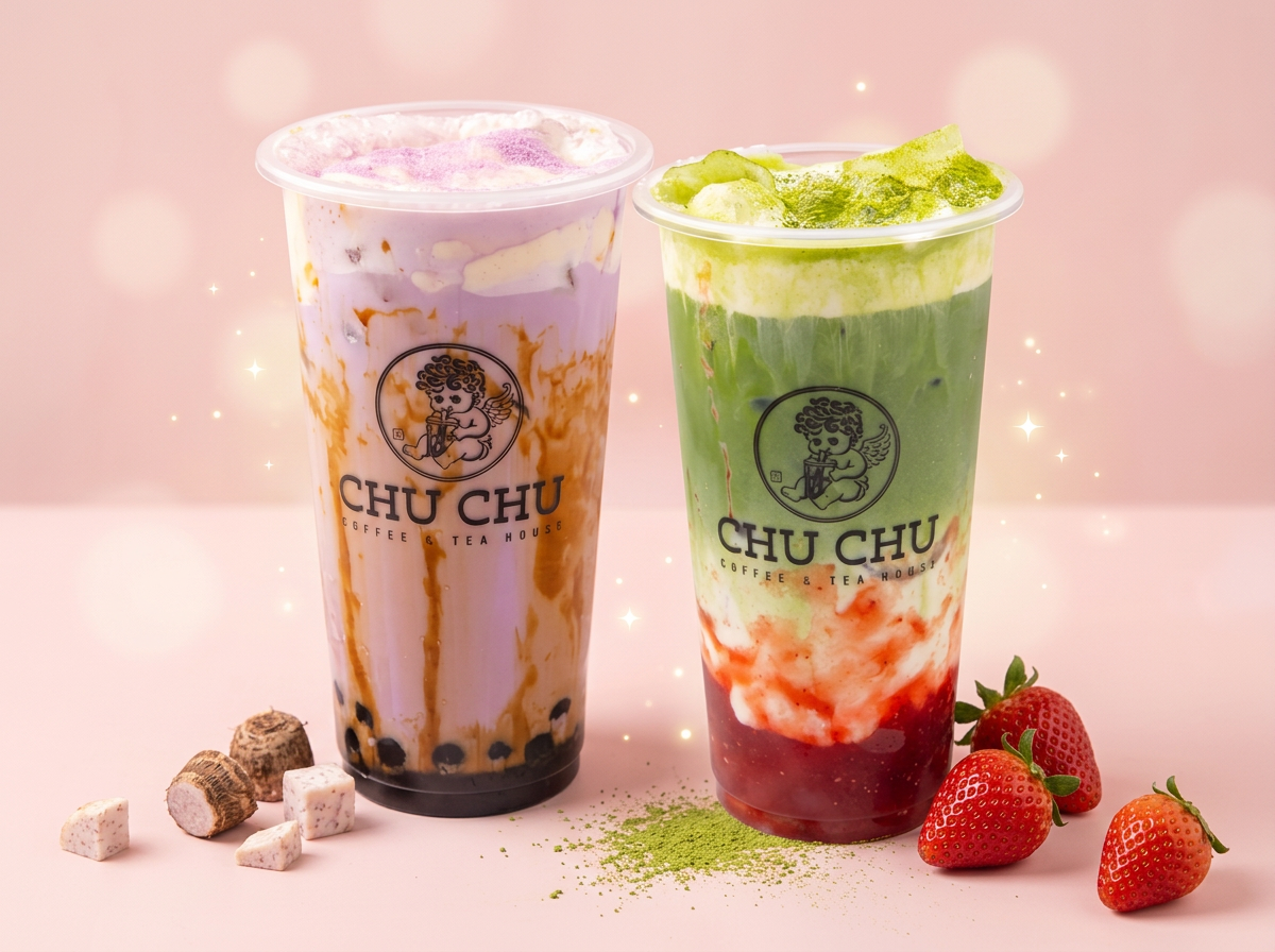 Strawberry Matcha und Mango Tree Signature Drinks von CHU CHU